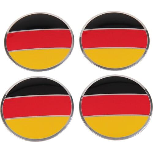 56.5mm Flag of Germany Car Wheel Center Hub Cap Stickers Tire Emblem Badge for Ferrari BMW e46 Volvo KIA Subaru Honda Audi Jeep