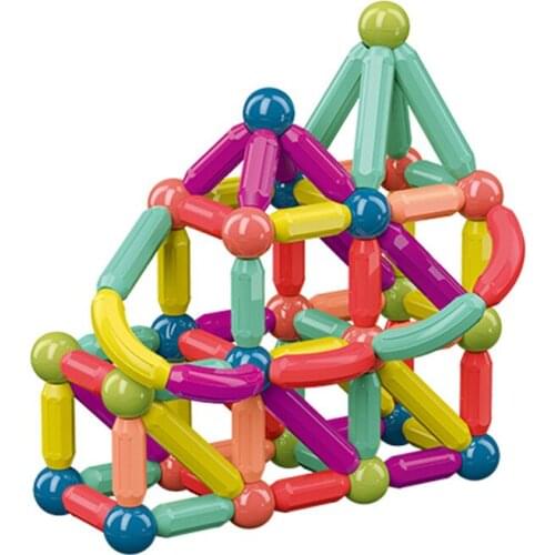 64Pcs Big Size Magnetic Stick Building Blocks game magnets children Set Kids Magnets for children Magnetic Toy Bricks