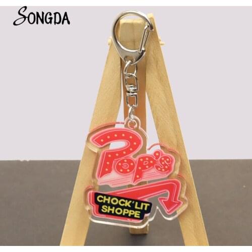 Mysteries of Riverdale Acrylic Keychains Holder South Side Serpents Pop Key Chains Keyrings For Car Bag Punk Jewelry Accessories