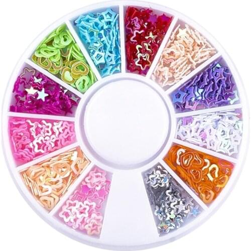 A0ND Nail Art Glitter Flake 3D Holographic Nails Sequins Acrylic Supplies Face Body Gifts for Decoration Accessories DIYCraft