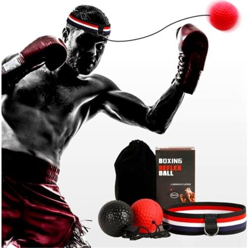 Boxing Reflex Speed Punch Ball Sanda Boxer Raising Reaction Force Hand Eye Training Set Stress Gym Boxing Muay Thai Exercise