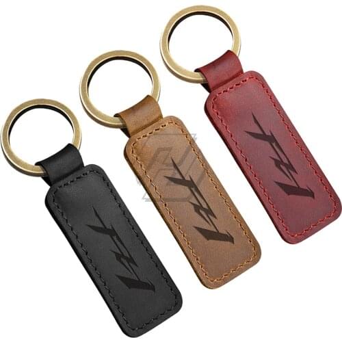 For Yamaha FZ1N FZ1S FZ1 Fazer GT Motorcycle Keychain Cowhide Key Ring