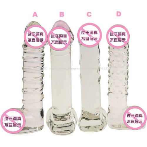 CW0237 Small Size Glass Dildo Women Toy Men Sex Products for Beginner
