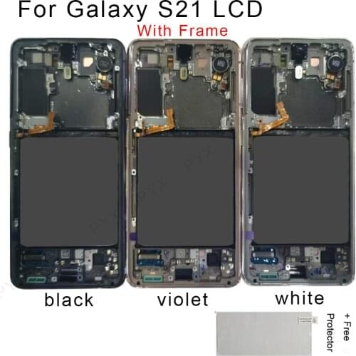 For Samsung Galaxy S21 Lcd G991 G990F/DS with Frame Display Touch Screen Digitizer For Samsung s21 Plus LCD G996 G9960 G996F LCD
