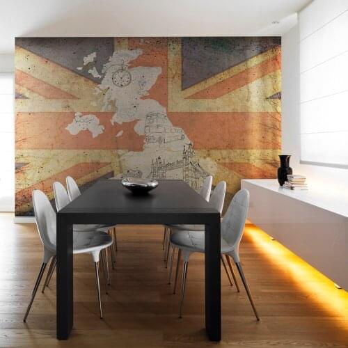 Wall mural-postcard from Britain-400x309 cm