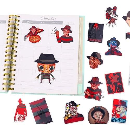 JY145 32pcs/set Horror Movie Ghost Sticker Aesthetic Laptop Guitar Luggage Skateboard Car Waterproof Graffiti Sticker