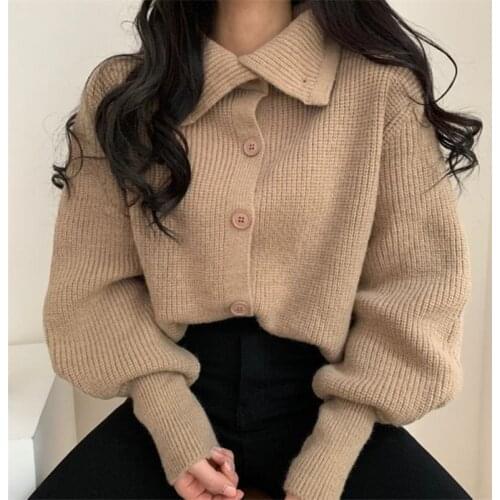 2021 Women Cardigan Winter Cashmere Sweater Long Sleeve Turtleneck Womans Sweater Cardigans Jersey Knit Jumpers Pull Femme Coat