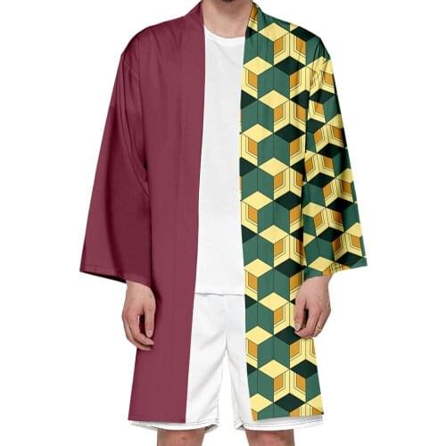 Demon Slayer Kimetsu no Yaiba Tomioka Giyuu Cosplay Costume Robe Cloak Suit