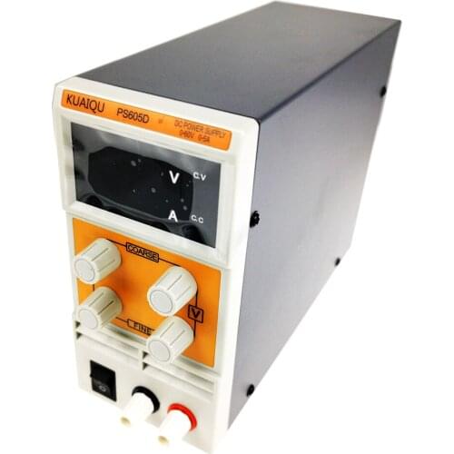 KUAIQU PS605D LED Digital Adjustable Variable Portable DC Switching Power Supply Output 0-60V 0-5A Support AC 110-220V