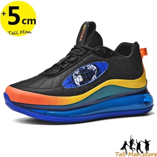 Men Sneakers Elevator Shoes Height Increasing Elevator Shoes Leisure Sport Shoes Tall Man 5cm