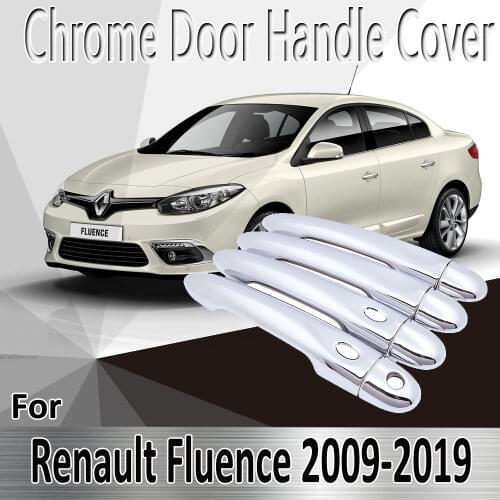 For Renault Fluence 2009~2019 2010 2011 2012 2013 Styling Stickers Decoration Chrome Door Handle Cover Refit Car Accessories