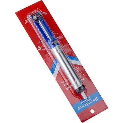 JCD soldering iron pumpit Desoldering Pumps Aluminium Solder Sucker Tool Removal Device Blue Vacuum Soldering Iron Desolder