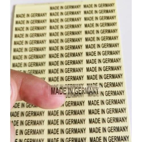 Free shipping 1000pcs 6X28mm Transparent Clear Label MADE IN GERMANY Origin Stickers
