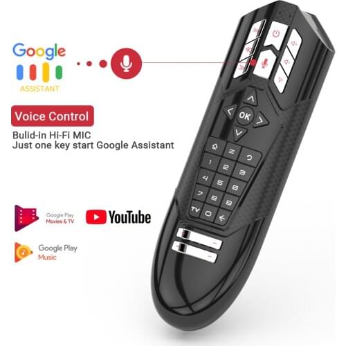 Q1 Air Mouse 2.4G Wireless Gyro Voice Remote Control IR Learning For X96 H96 MAX Android TV Box Vs G21 PRO G30