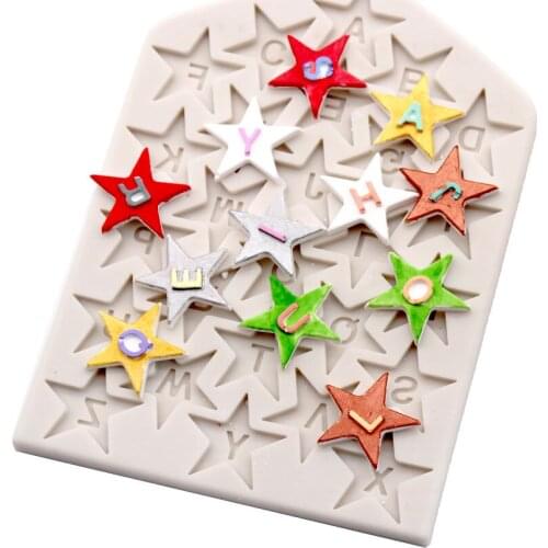 Sugarcraft Star Capital Silicone mold fondant mold cake decorating tools chocolate gumpaste mold