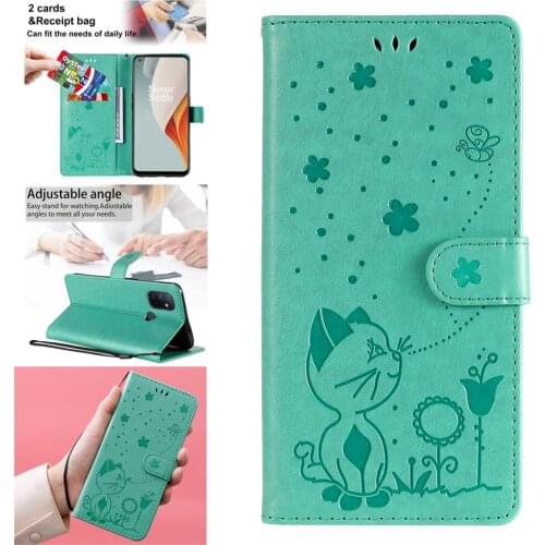 TPU Bag Cases For OnePlus Nord N100 5G Solid Color PU Leather Wallet Flip Phone Shell Cover OnePlus Movil funda 1+Nord N10 1