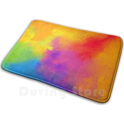 Tie Dye Rainbow Mat Rug Carpet Anti-Slip Floor Mats Bedroom Tie Dye Tye Dye Rainbow Colors Color Hippie Peace Retro Neon Pattern