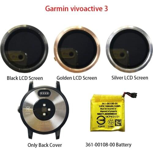 Original Back Case Cover /LCD Screen /Battery(361-00108-00)for Garmin Vivoactive 3 Smart Watch Repair Parts