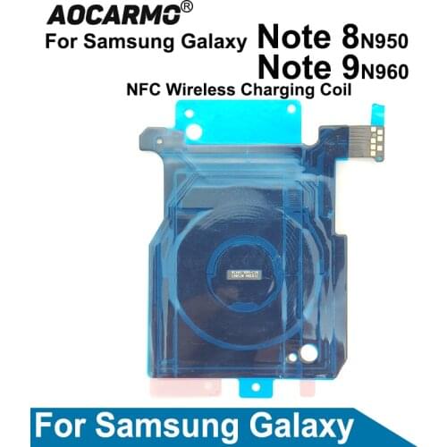 Aocarmo Charger Receiver MFC Wireless Charging Induction Coil NFC Module Flex Cable For Samsung Galaxy Note 8 N950 Note 9 N960