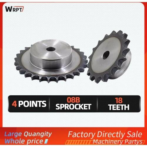 1PC 08B 18Tooth/4 points Sprocket/pitch 12.7MM, table wheel/industrial sprocket tooth surface quenching