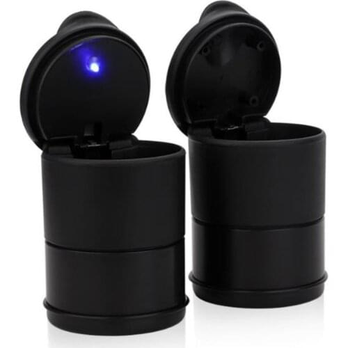 1PCS Car LED Ashtray Garbage Coin Storage Cup Container Universal Size With Lid