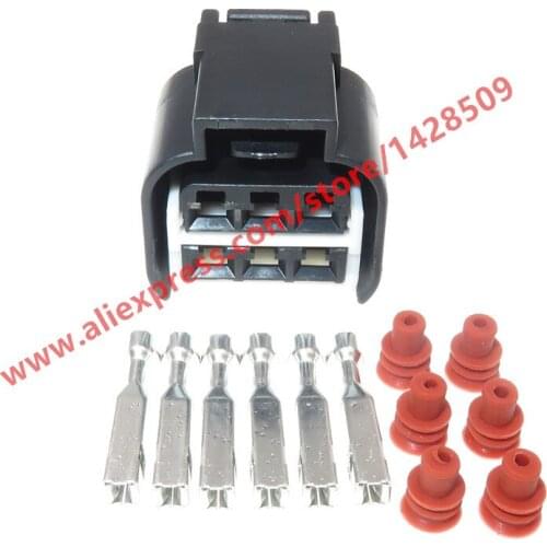 10 Sets 6 Pin Waterproof Accelerator Pedal Automotive Wire Connector Female Sealed Car Plug 936257-2