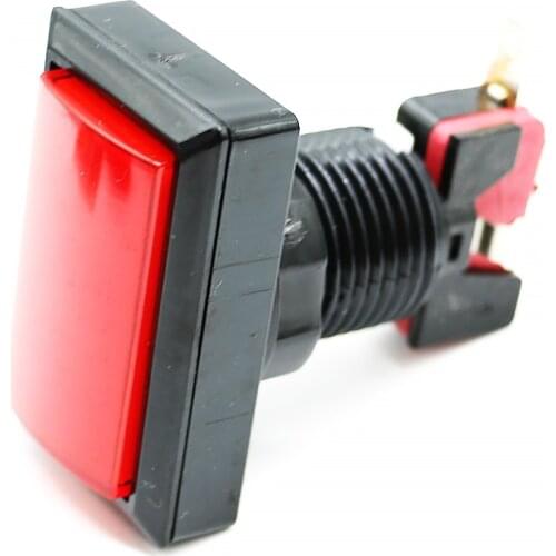 10PCS 50*33mm 5V 12V LED Light Illuminated Rectangle Push Button For DIY Gaminator Arcade Game Slot Machine Light Switch