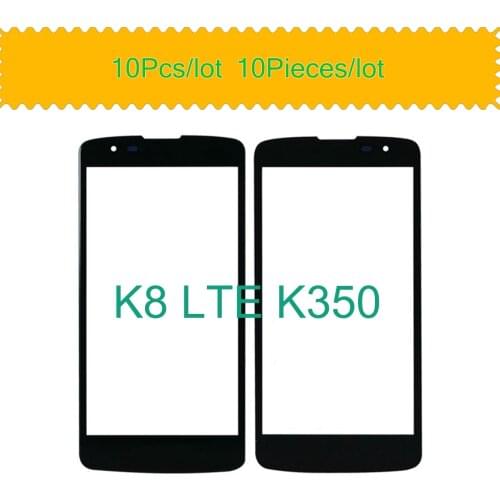 10Pcs/lot Replacement LCD Front Touch Screen Glass Outer Lens For LG K8 LTE K350N K350E K350DS K371 Phoenix 2 AS US375