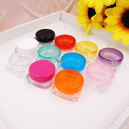 10Pcs 5g Transparent Refillable Sample Bottle Cosmetic Empty Face Cream Container Face Cream Jar Pot Refillable Sample Bottles