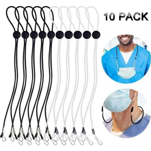 10Pcs Mask Extension Lanyard with Blukle Adjustable Mask Rope Hanging Straps Handy&Convenient Rest Holder Rope Hang On Neck