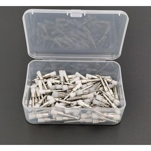 100pcs/Box Dental Nylon Polishing Brushes Flat Shape Latch Type (RA) Flat Polisher Prophylaxis Brushes Dental Lab Materials