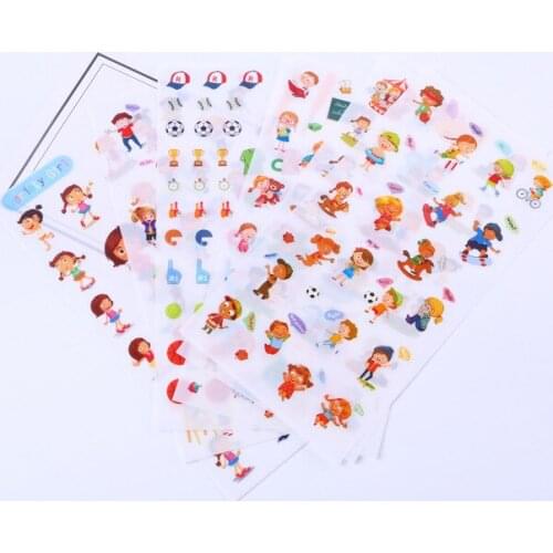 6pcs Campus life pvc Transparent sticker Organizer Calendar Diary Book Planner Scrapbook Decoration Diary Sticker papeleria