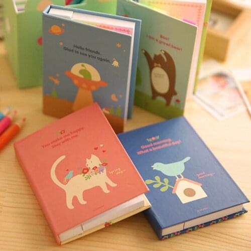 8pcs/lot Cute bird cats Cartoon animals Rainbow note Memo Paper Sticker Stationery Office Accessories School Supplies