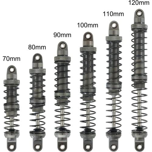 4pcs Dual Spring Aluminum Shocks 70mm 80mm 90mm 100mm 110mm 120mm for 1/10 RC Crawler Wraith RR10 Traxxas TRX4 TRX6 Axial SCX10