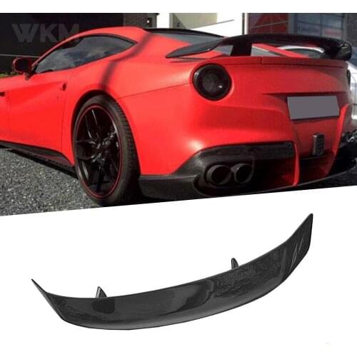 Carbon Fiber/FRP Black Rear Bumper Lip Chin Spoiler Wing for Ferrari F12 Berlinetta 2013-2016 Skirts Auto Car stylimg Decoration