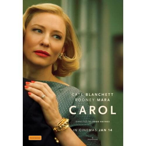 Carol - Cate Blanchett Rooney Mara Love USA Movie Silk Fabric Wall Poster Art Decor Sticker Bright