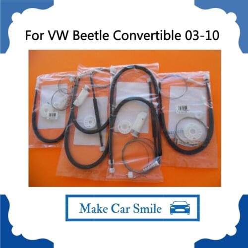 For Volkswagen VW Beetle Convertible All Four Doors Window Regulator Repair Kits Front +Rear Side 2003-2010