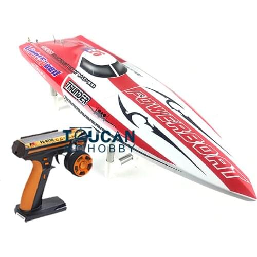E26 RTR Thunder Fiber Glass Electric Racing Speed Boat W/2550KV Brushless Motor/90A ESC/Remote Control Deep Vee Boat Red
