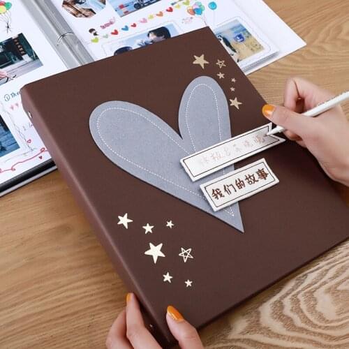 Diy Handmade Photo Album Couples Friend Memory Family Luxury Photo Album Creative Cartoon Porta Foto Storage Supplies DI50XC