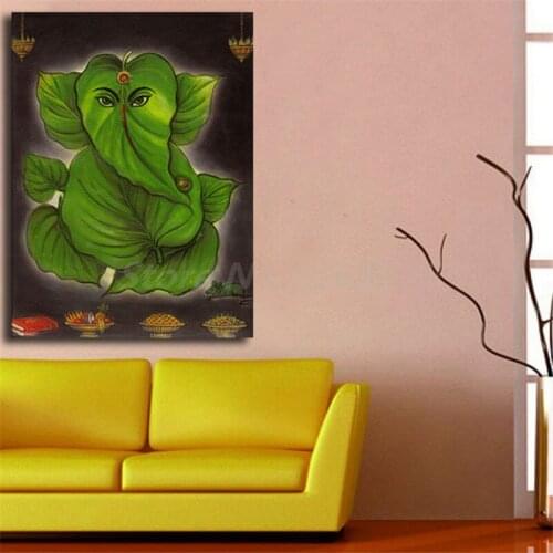 Hindu Religion Lord God Ganesh HD Wall Art Canvas Poster And Print Canvas Painting Decorative Picture For Living Room Home Decor