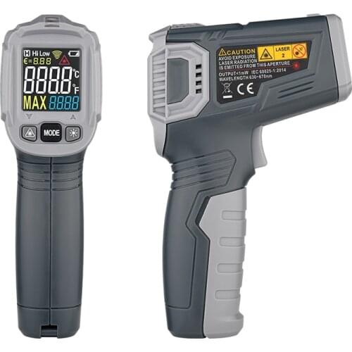 Habotest Infrared Thermometer Laser IR Gun Pyrometer Temperature Meter Non Contact Termometro Weather Station HT650A LCD Display