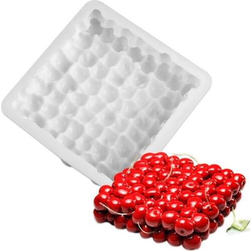 Square Shape cherries Silicone Mousse Cake Mould Cherry Silicone Mold Dessert cake mould Cake decoration tools Cake Tools