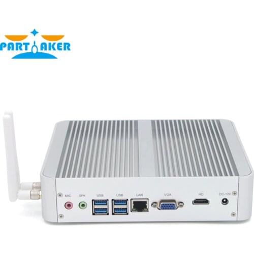 Partaker B16 8th Gen Mini PC Intel Core i5 8250U Quad Core 4.0GHz 8MB Cache Fanless Mini Computer Win 10 4K HTPC