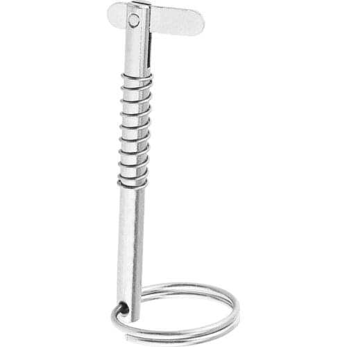 Stainless Boat Hinge Marine Kayak Spring Accessories- Quick Release Pin, Antirust Deck Ring Bimini Top Shipbuilding, 5x76mm