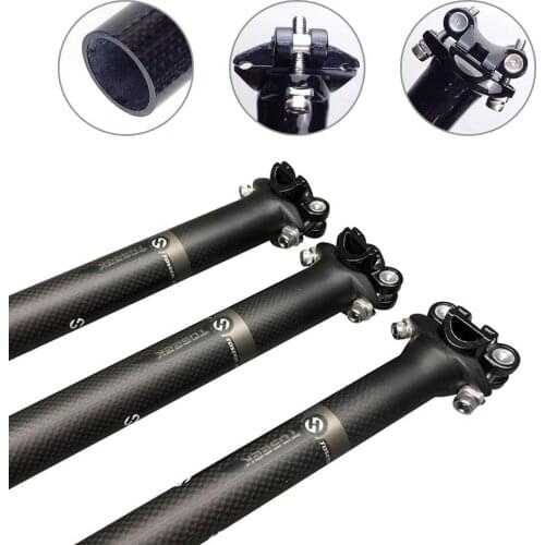 New Mountain Road 3K Full Carbon Fibre Bicycle Seatpost Carbon Bike Seatpost MTB Bike Parts 27.2/30.8/31.6*350mm Drop Shipping
