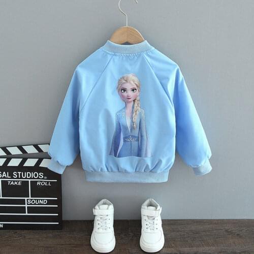 Toddler Girl Autumn Clothes Frozen Elsa Princess Outfits Cute Jacket Coats Spring Teenagers Children Korean Baseball Uniform