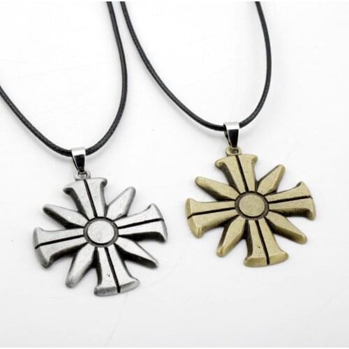 PS4 Game Far Cry 5 Rope Chain Necklace Farcry Edens Gate Falls End Cross Charm Pendant Necklace For Men Women Gifts Jewelry