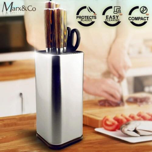 Knife Holder Stainless Steel Kitchen Knife Stand Multifunctional Chef Ceramic Santoku Knife Block Kitchenware Cooking Tool
