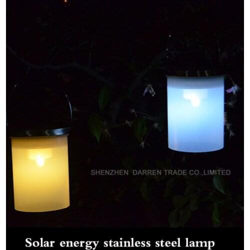 24pcs Outdoor Solar stainless steel hanging lights waterproof Intelligent light control campin/patio nightlights