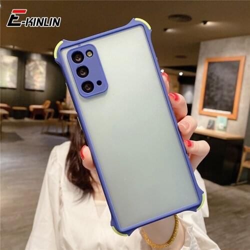 Shockproof Armor Matte Back Cover For Realme C11 C12 C15 C17 C20 GT 5G Translucent Anti-Fall Soft Candy Color Phone Case
